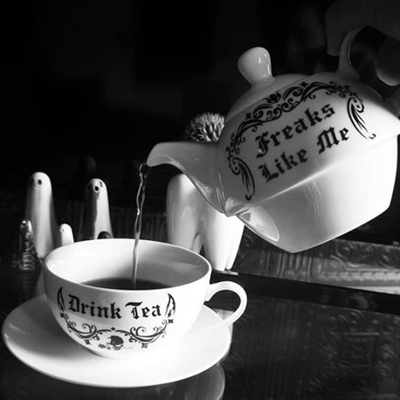 Alchemy "Freaks Like Me Drink Tea" Gift Box Set Pot + Cup + Saucer NEW - Picture 8 of 8